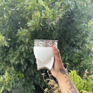 Mate Imperial Blanco con base